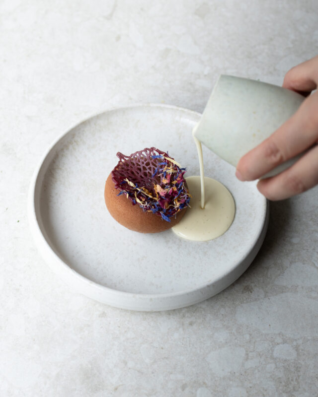 75% Dark Chocolate – Vanilla – Black Currant  The perfect finale to your evening.  Available on all three of our menus ✨